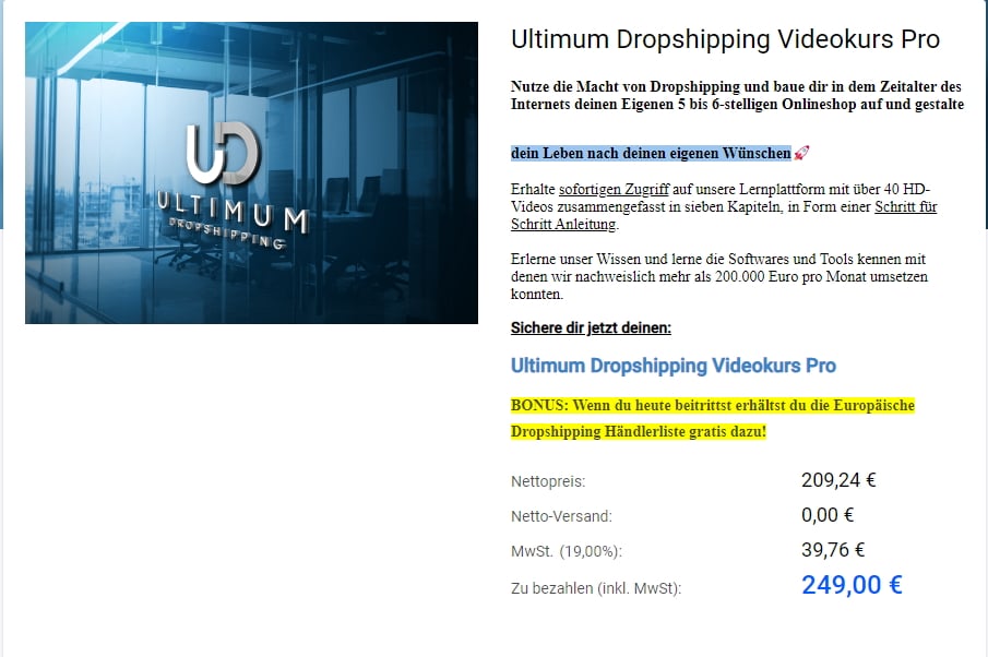 Ultimum-dropshipping-videokurs