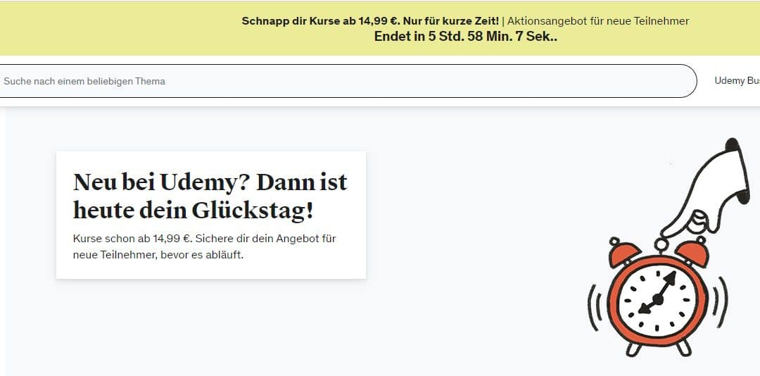 Udemy Erfahrungen und Bewertung