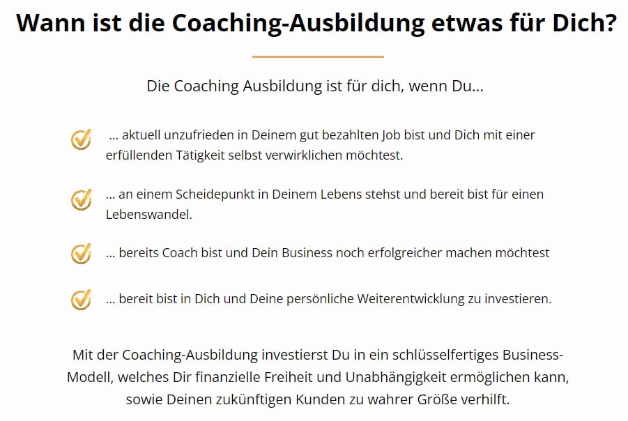 Damian Richter Coaching Ausbildung bewertung